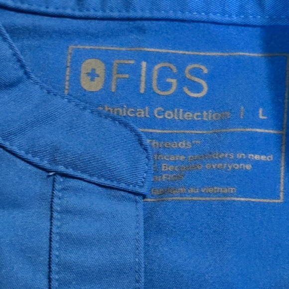 FIGS Royal Blue Scrub Set Rafaela Top + Zamora Jogger Size L | EUC PO 2437 - Picture 3 of 8